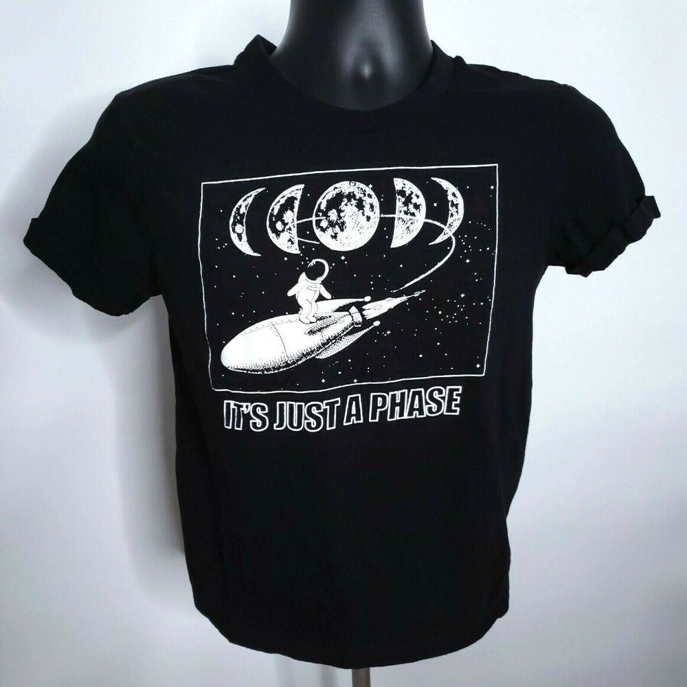 It's Just a Phase Moon Woman's T-Shirt M Space